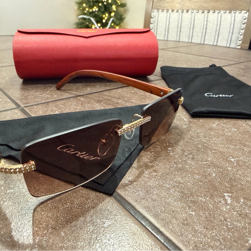 Cartier Sunglasses bling Details*case*